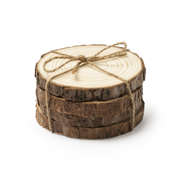 Set 4 sottobicchieri in legno PINEA