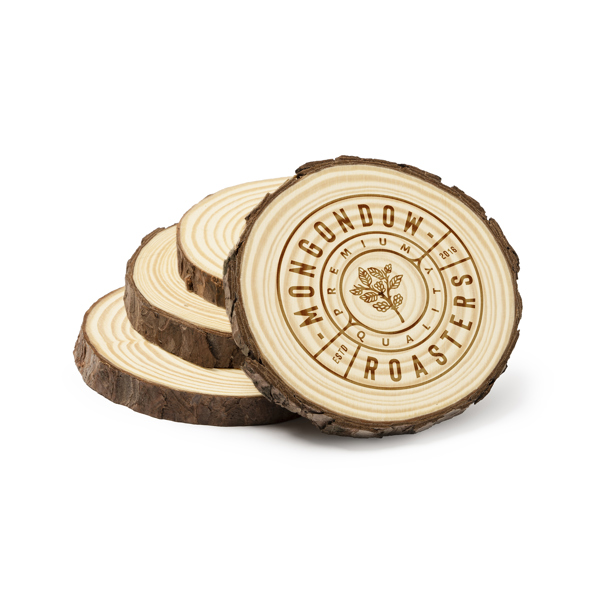 Set 4 sottobicchieri in legno PINEA