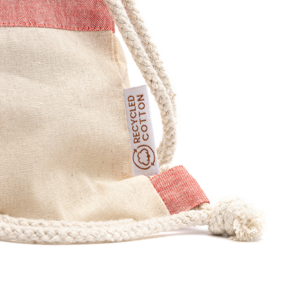 SACCA SPORTIVA IN COTONE RICICLATO 38x42cm -LUANDA