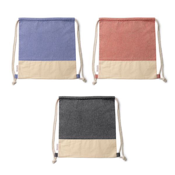 SACCA SPORTIVA IN COTONE RICICLATO 38x42cm -LUANDA