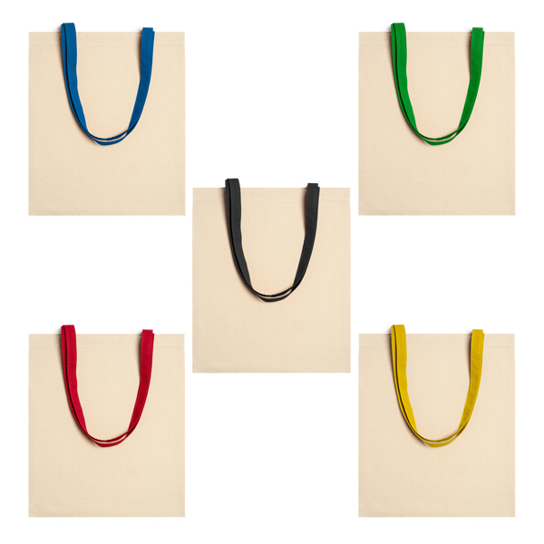 SHOPPER NIZA COTONE 105g/m² E MANICI COLORATI