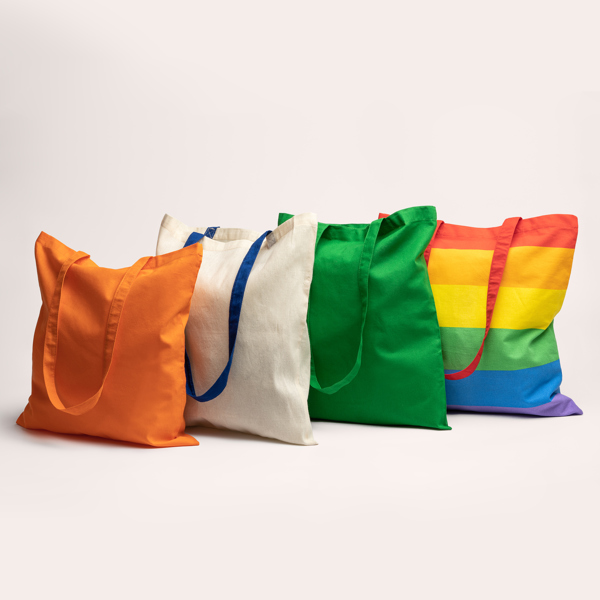 SHOPPER NIZA COTONE 105g/m² E MANICI COLORATI