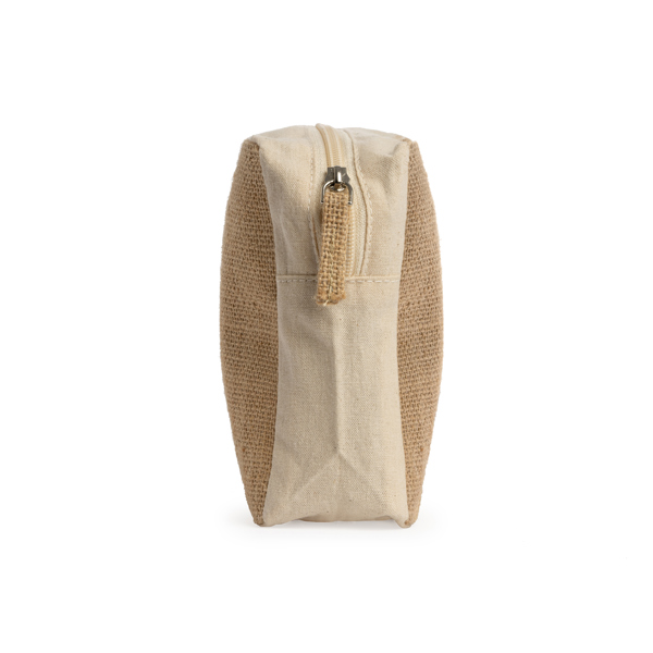 BEAUTY CASE VERA COTONE E JUTA LAMINATA E ZIP JUTA
