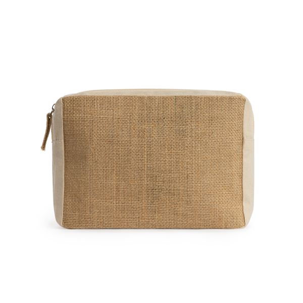 BEAUTY CASE VERA COTONE E JUTA LAMINATA E ZIP JUTA