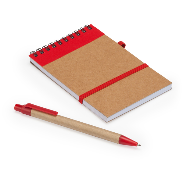 Set Blocco note a spirale con penna LIEN