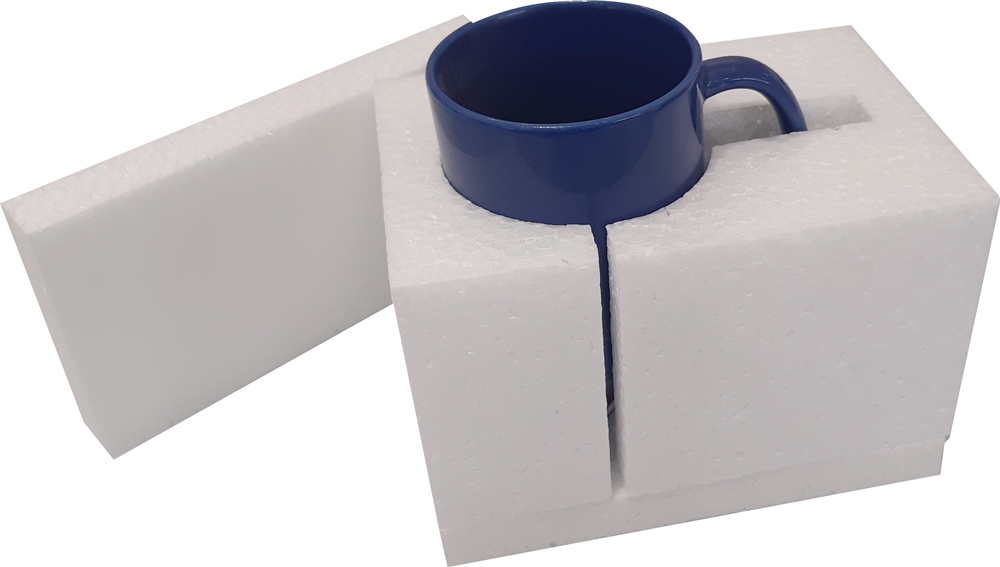 Scatola da imballaggio polis. anti-urto per tazza