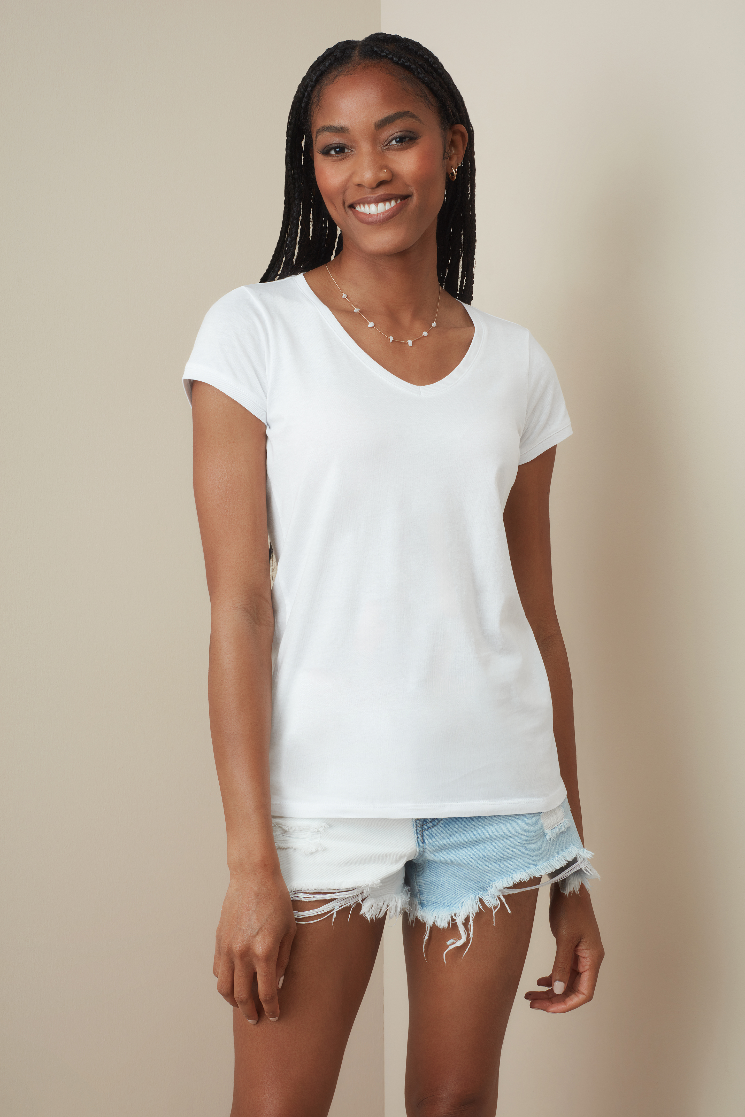 T-SHIRT M/C MEGAN SCOLLO A V DONNA