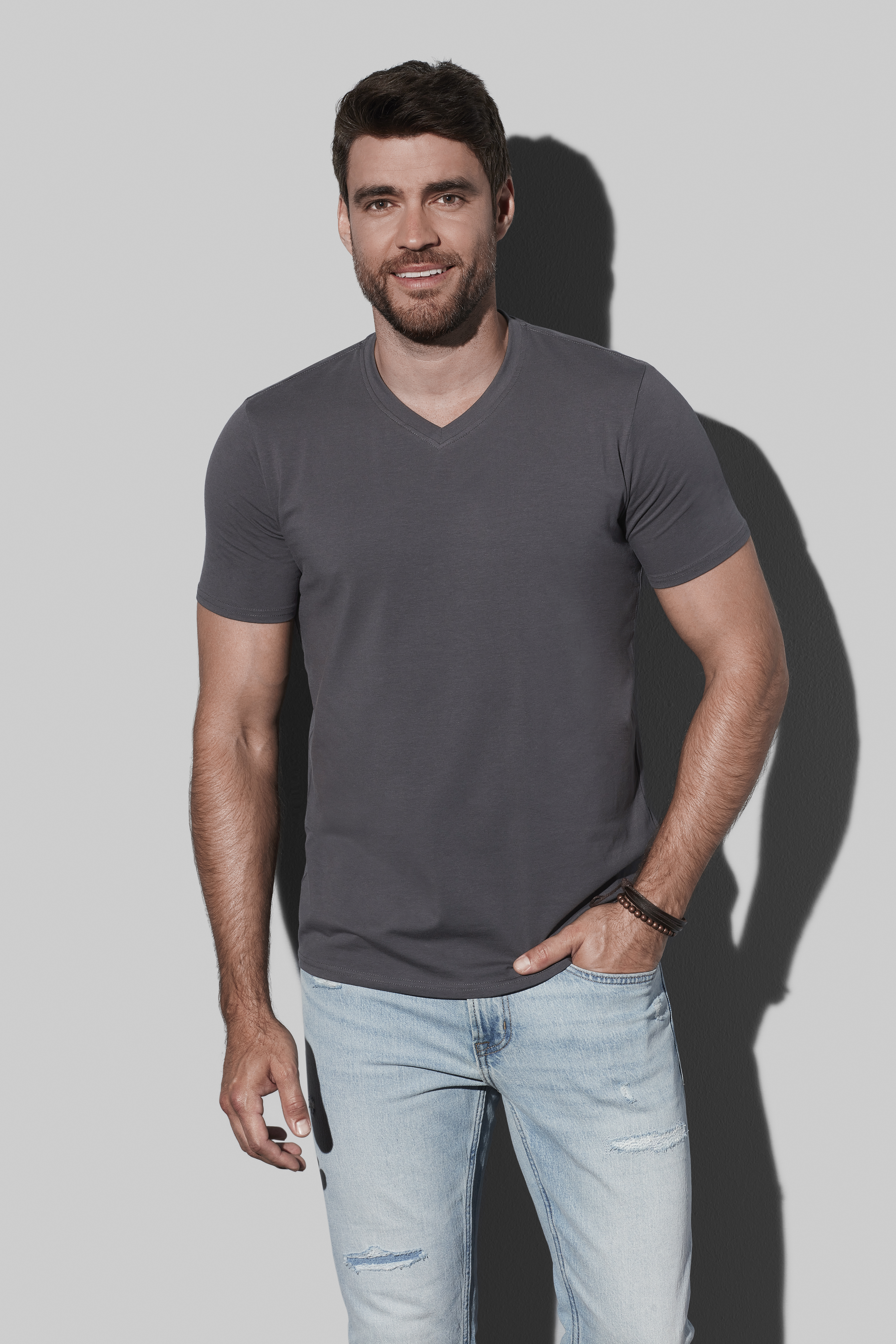 T-SHIRT M/C CLIVE SCOLLO A V UOMO
