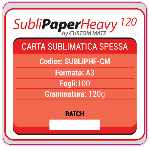 Carta x sublimazione in fg SUBLIMATE HEAVY 120gr